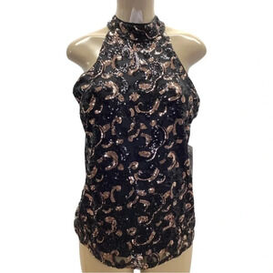 Calligraphie Feeling Festive Sleeveless Sequence Size Medium New With Tags